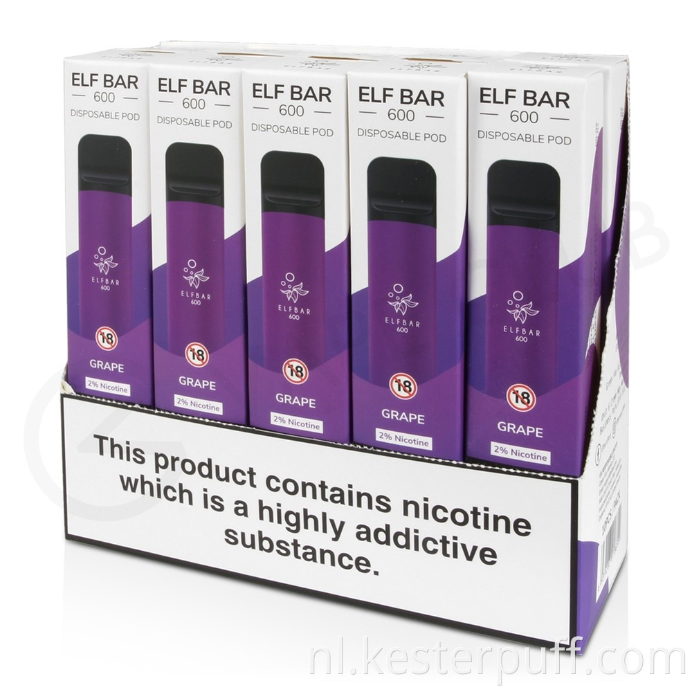 4885ed9dc68fe86ca69dba19fa4a2079 Elf Bar 600 Grape Disposable Vape Pack Of 10